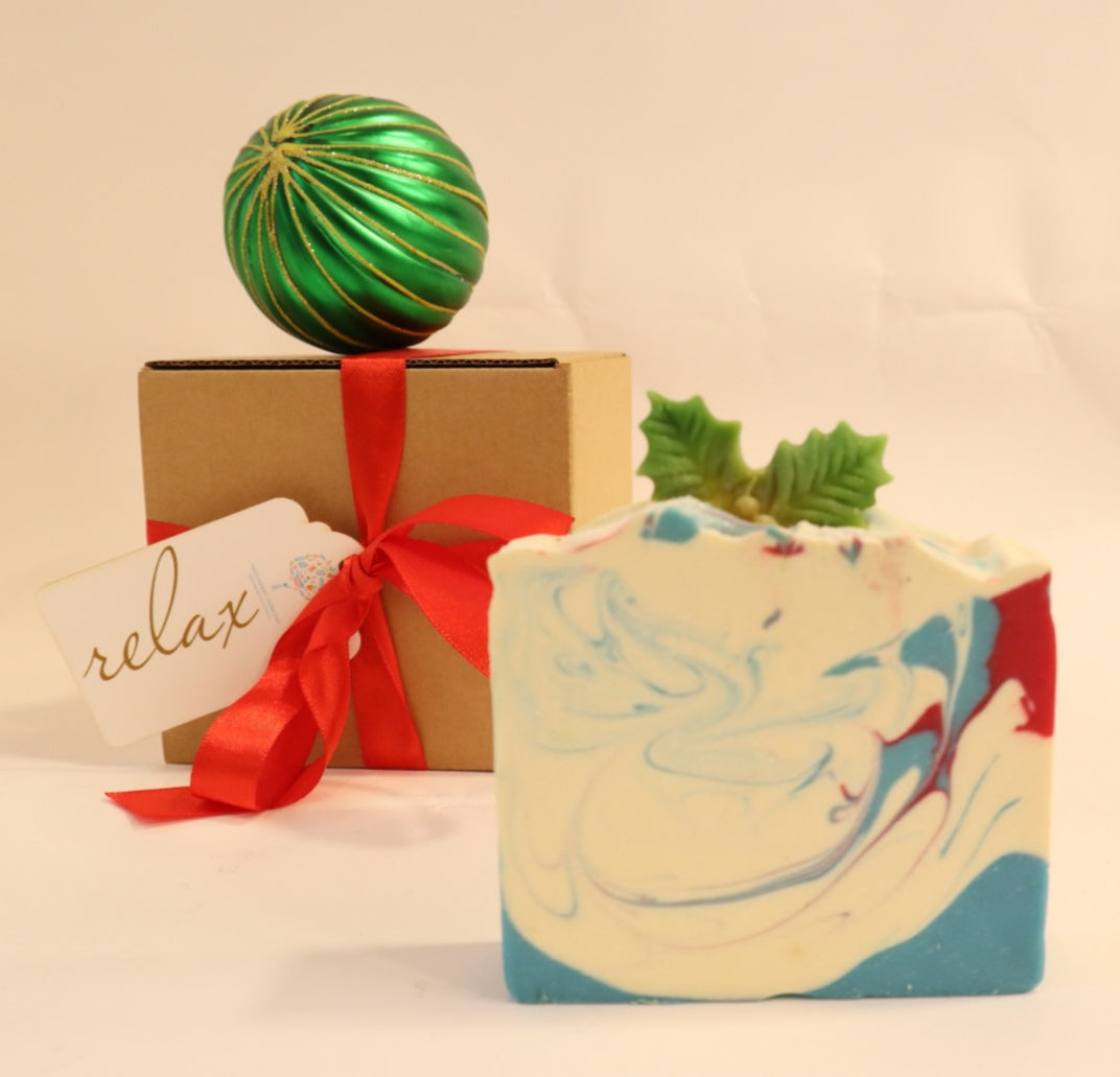Happy Holly Swirl Soap