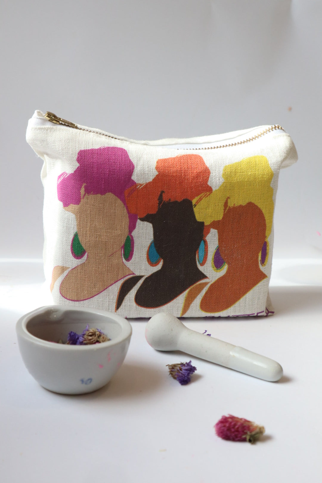 Lithuanian Linen Toiletry and Make-Up Bag