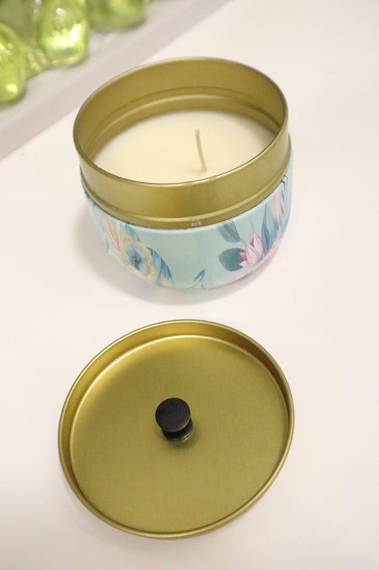 Cherry Candle in Decorative Tin